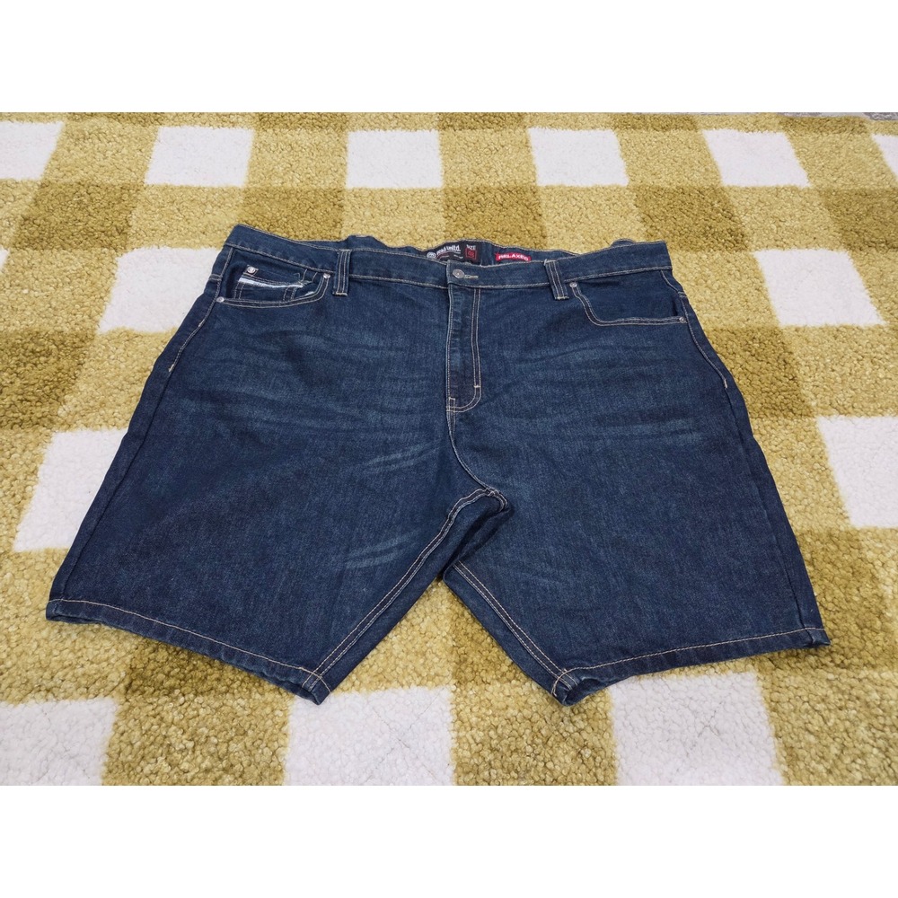 Ecko Unltd Mens Relaxed Fit Denim Shorts Dark Wash Size 48 Blue Streetwear